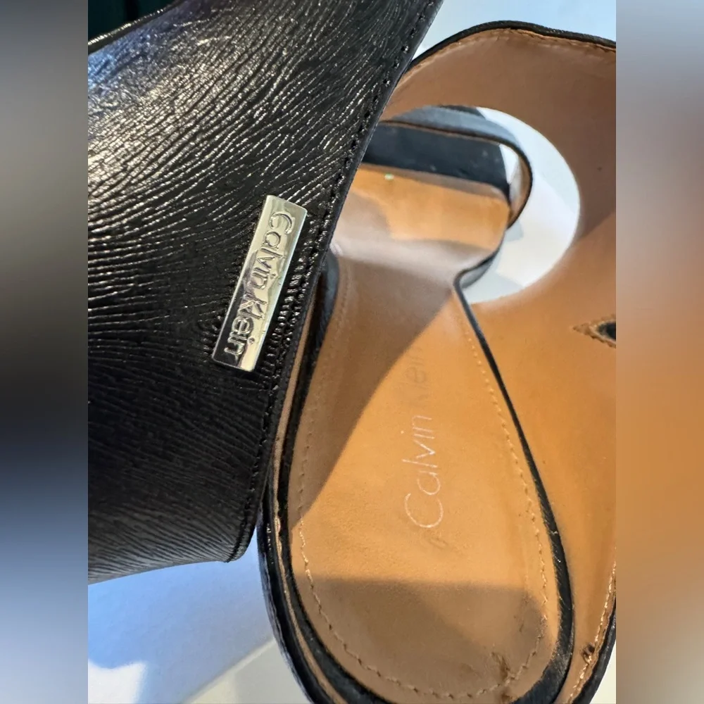 Calvin Klein “Cecily” Black Open-Toe Heels, Size 7.5 - Picture 7 of 7